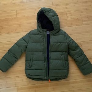 Boys forest green winter coat